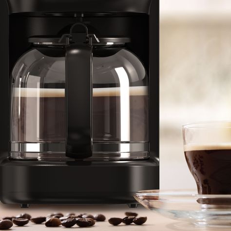 Cafetera 12 tazas Thor Matt Black Coffe Maker-2