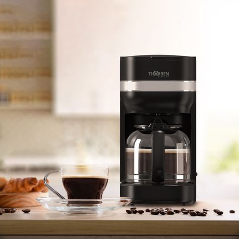 Cafetera 12 tazas Thor Matt Black Coffe Maker-3
