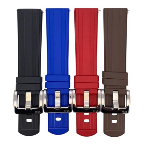 Correa Reloj Caucho FKM R24 FJ7 Variedad Colores 22mm-0