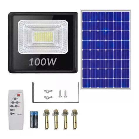 Foco LED Con Panel Solar 100W Montable Ajustable-4