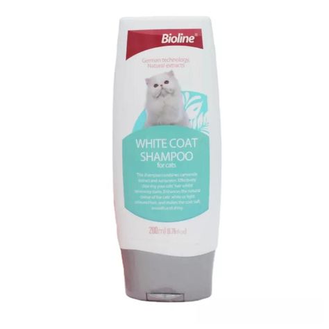 Shampoo Para Gatos Con Pelaje Blanco 200ml Bioline-0