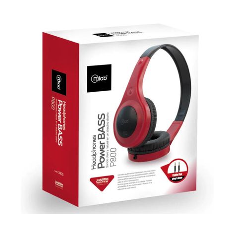 Audifonos HeadBand Jack 3.5mm Rojo P800 Mlab-5