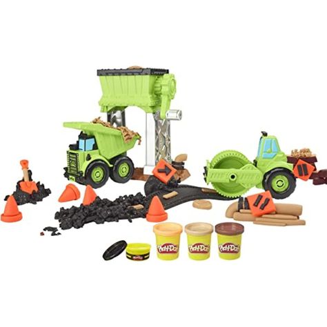Juguete Construccion Camion De Grava Y Pavimento Con Masa 3 Colores-2