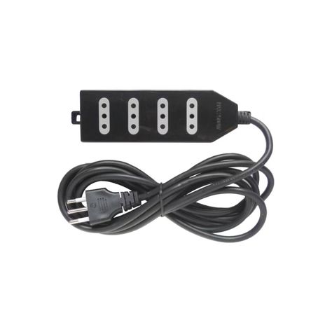 Zapatilla Alargador 3mt 4 Entradas Negro Macrotel-0
