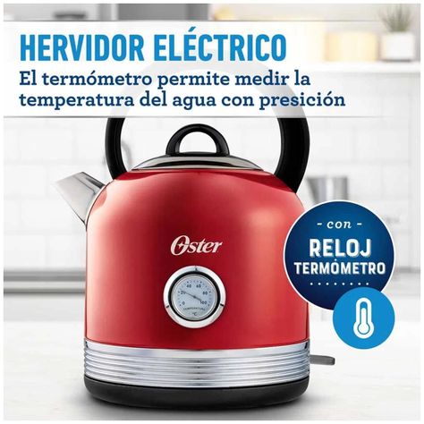 Hervidor Electrico 2.5L 1850W Roja Oster-2