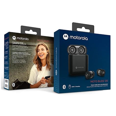 Audifonos Bluetooth TWS Recargables Negro Buds 120 Motorola-3