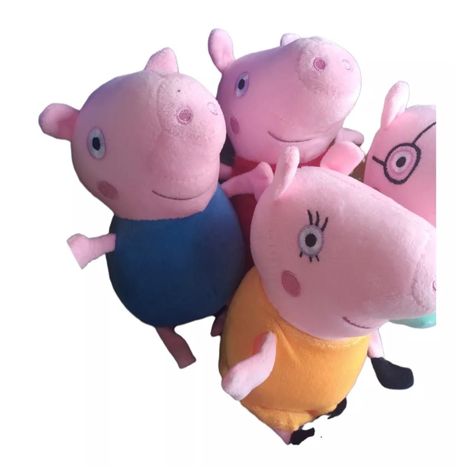 Juguete Pack 6 Peluches Llaveros Peppa Pig 13cm Infantil-5