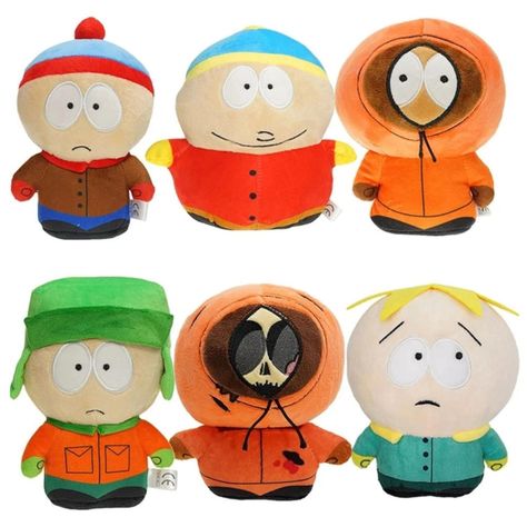 Juguete Pack 6 Peluches Llaveros South Park 13cm Infantiles-6