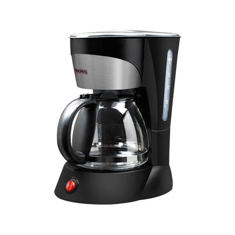 Cafetera Electrica Con Jarra De Vidrio 800W Negra TH-130 Thomas-0