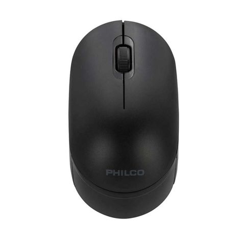 Mouse Inalambrico USB Ergonomico 3 Botones Negro Philco Pro-0