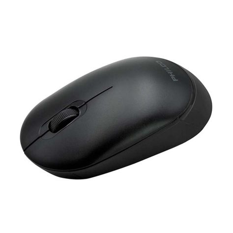 Mouse Inalambrico USB Ergonomico 3 Botones Negro Philco Pro-1