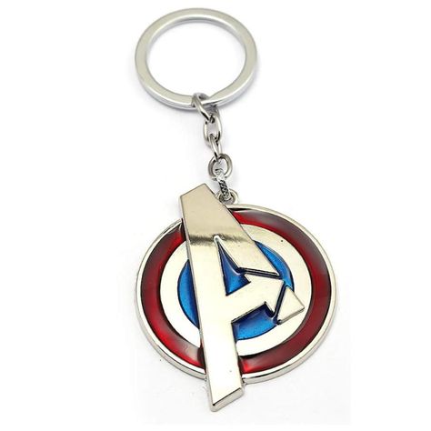 Llavero Metalico Premium Escudo Capitan America Avengers-0