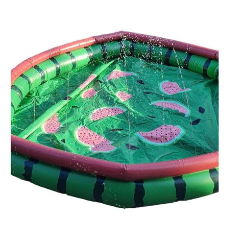 Piscina Inflable Lanza Agua 190cm Infantil Sandia-0
