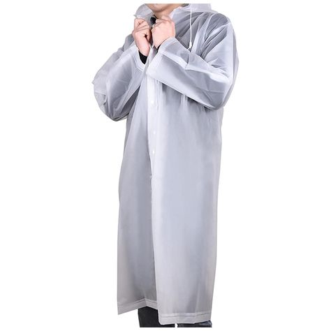 Poncho Impermeable Con Gorro Para Lluvia Transparente-4