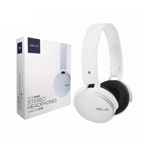 Audifonos Bluetooth OverEar Extra Bass Blanco Dblue-0