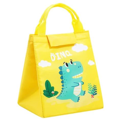Lonchera Bolsa Termica Amarillo Dinosaurio-0