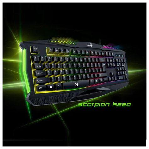 Teclado Gamer USB Retroiluminado Scorpion K220 Genius-1