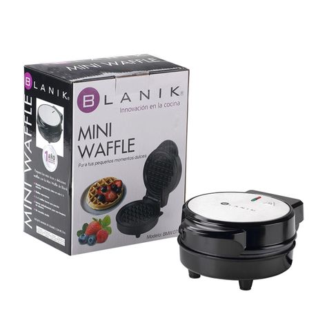 Maquina Mini Waffle Individual 600W Negro BMW079 Blanik-3