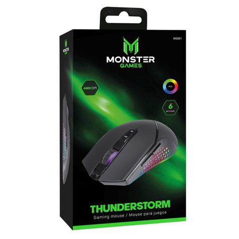 Mouse Gamer USB RGB 6B 6400DPI ThunderStom Monster Games-2