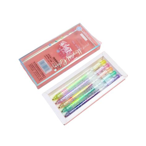 Set 5 Lapices Boligrafos De Gel Arcoiris Fantasia-0