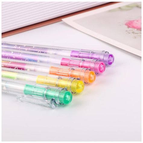 Set 5 Lapices Boligrafos De Gel Arcoiris Fantasia-3
