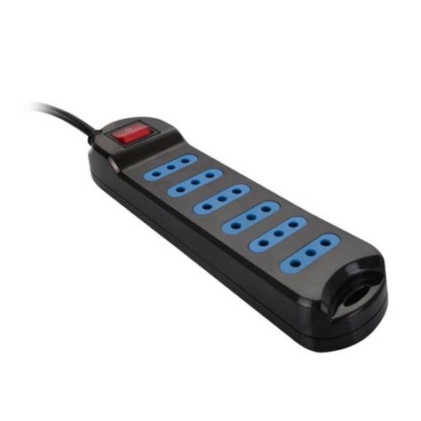Alargador Extension 6 Entradas Con Switch 3Mts Negro Philco-0