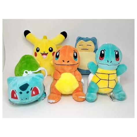 Juguete Pack 6 Peluches Llaveros Pokemon 13cm Infantil-1