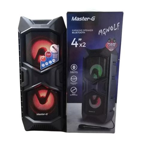 Parlante Bluetooth Microfono USB AUX 10W RMS RGB Wolf Master G-3