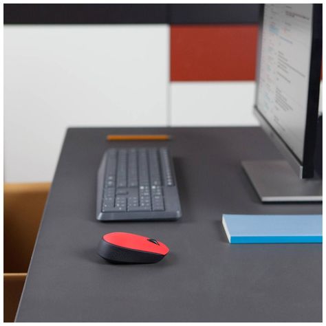 Mouse Inalambrico USB Pequeño Oficina M170 Rojo Logitech-4