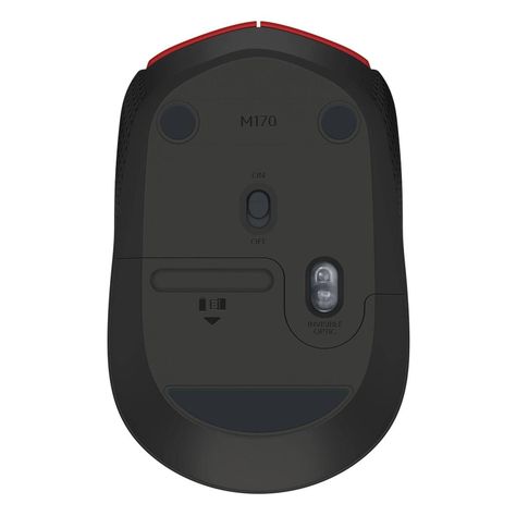 Mouse Inalambrico USB Pequeño Oficina M170 Rojo Logitech-3