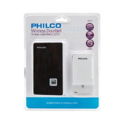 Timbre Inalambrico 220V Indicador LED 100M IP44 Philco-1