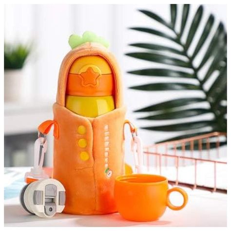 Botella De Agua Infantil 500ml Diseño Zanahoria-3