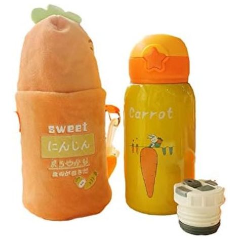 Botella De Agua Infantil 500ml Diseño Zanahoria-0