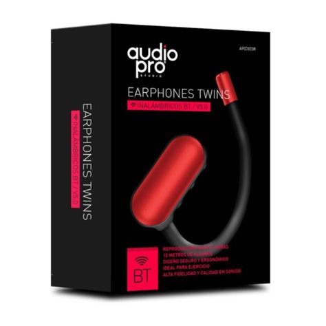 Audifonos Deportivos Bluetooth Manos Libres Rojo AudioPro-1