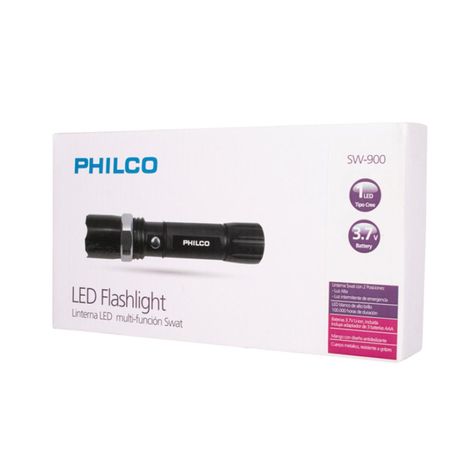 Linterna LED Multifuncion 3W Cono Reflectante SW900 Philco-2