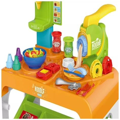 Juguete Mesa MAquina De Fideos Con Plasticina Magica 37 Piezas-2