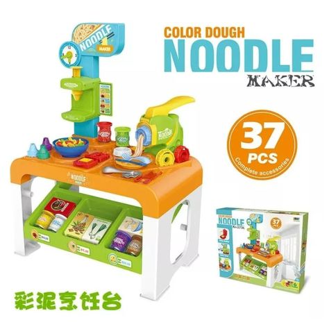 Juguete Mesa MAquina De Fideos Con Plasticina Magica 37 Piezas-3