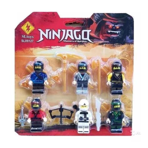 Juguete Set 6 Figuras Ninja Go Con Accesorios-0
