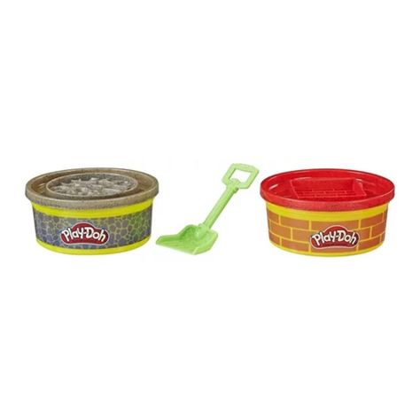Juguete Masas De Construccion Roja Gris Plasticina Infantil-1