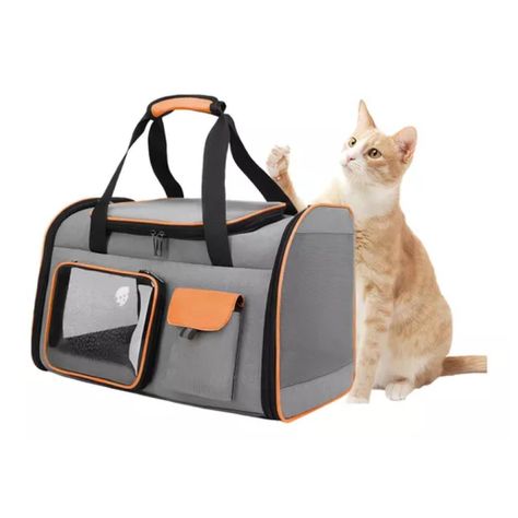 Bolso Transportador De Gato Mascota 51x30x34cm-1