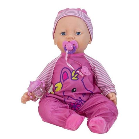 Juguete Muñeca Bostecitos Caritas Con Accesorios Rosado-0
