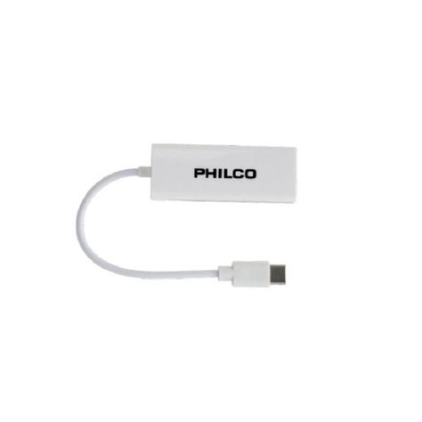 Adaptador De Red RJ45 A USB 3.1 Tipo C Blanco Philco-1
