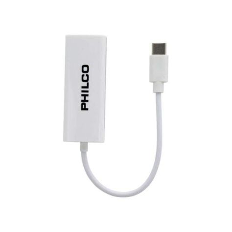 Adaptador De Red RJ45 A USB 3.1 Tipo C Blanco Philco-0