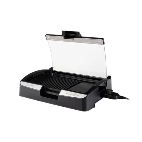 Parrilla Electrica Tapa De Vidrio 1800W 225°C TH-224 Thomas-0