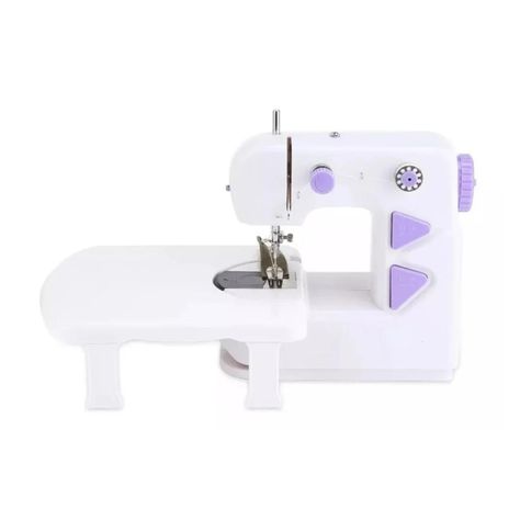 Maquina De Coser Portatil Compacta Blanco Morado-0