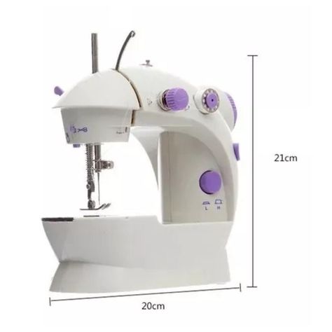 Maquina De Coser Portatil Compacta Blanco Morado-2