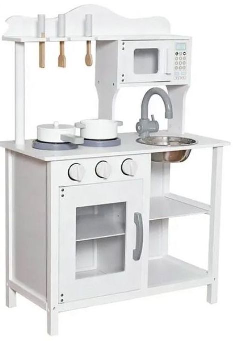 Cocina De Juguete De Madera Con Accesorios W10c404h-2
