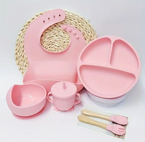 Juego de alimentación silicona para bebe 6 piezas antideslizante 0199-0