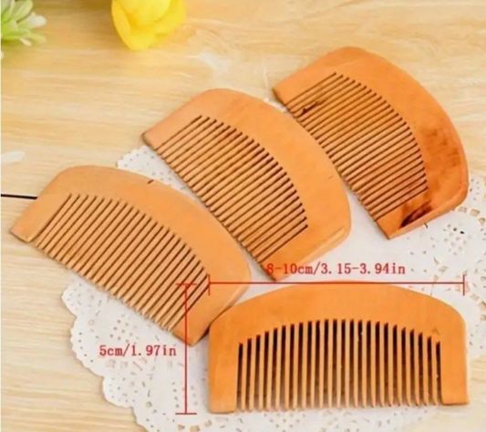Peine para el cabello de madera de haya café 00197-2