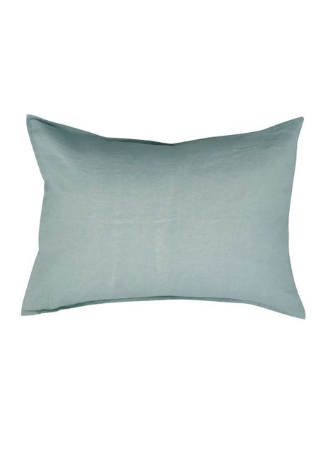 Funda de Almohada Lino - Standard 50x70 cms - Aqua - Naturalino-0
